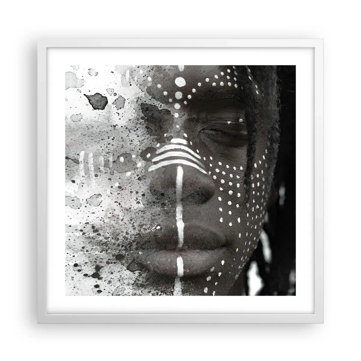 Affiche dans un cadre blanc - Poster - Découvrez l'esprit primal - 50x50 cm