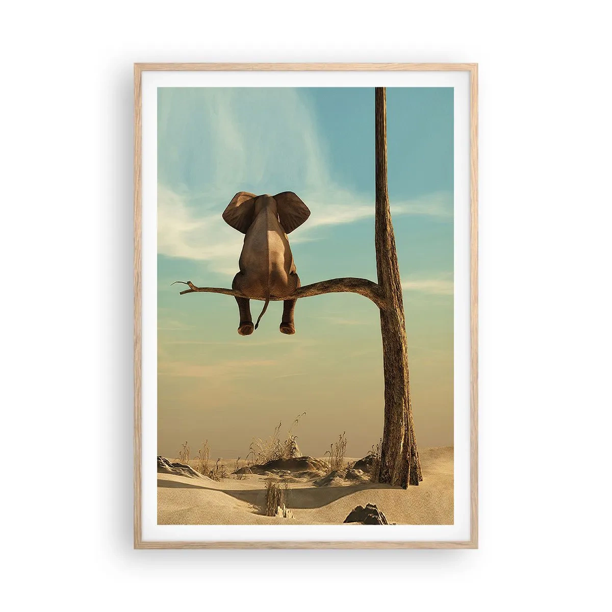 Affiche dans un chêne clair - Poster - Nouveau point de vue - 70x100 cm