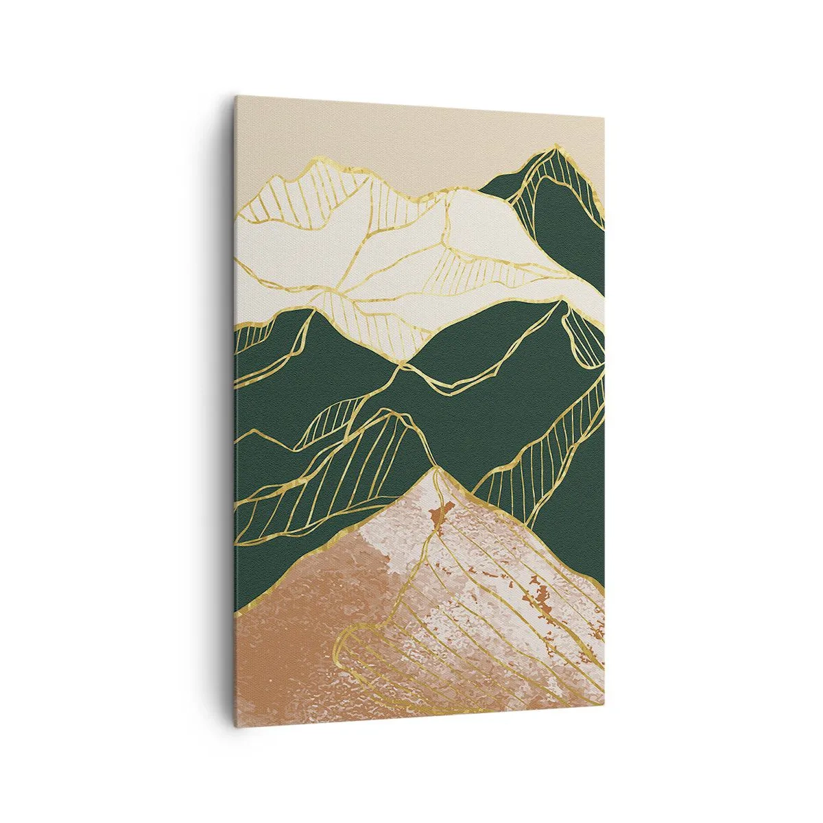 Impression sur toile - Image sur toile - Sommets dorés - 80x120 cm