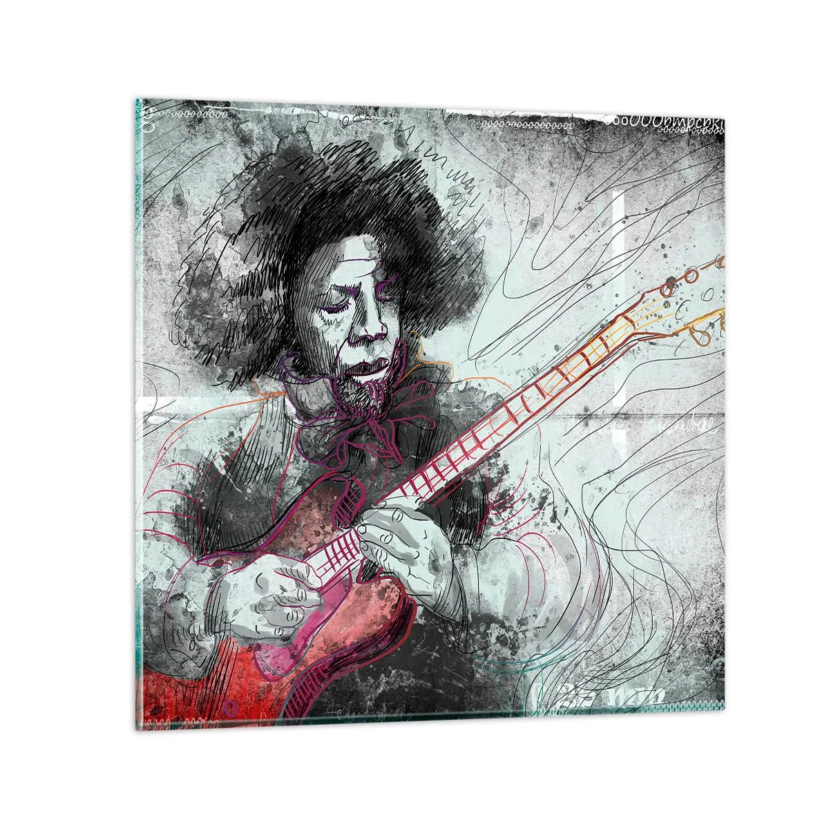 Impression sur verre - Image sur verre - Sur les vagues de la musique - 70x70 cm