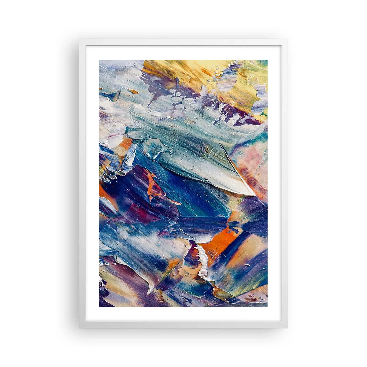 Affiche dans un cadre blanc - Poster - Confusion des couleurs - 50x70 cm