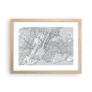 Affiche dans un chêne clair - Poster - Anatomie de la métropole - 40x30 cm