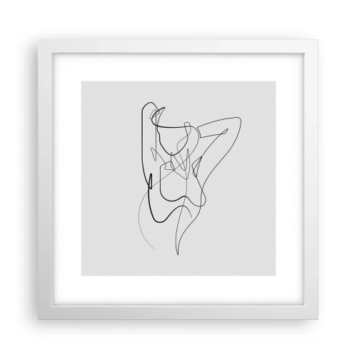 Affiche dans un cadre blanc - Poster - Vraiment, tu es comme ça... - 30x30 cm