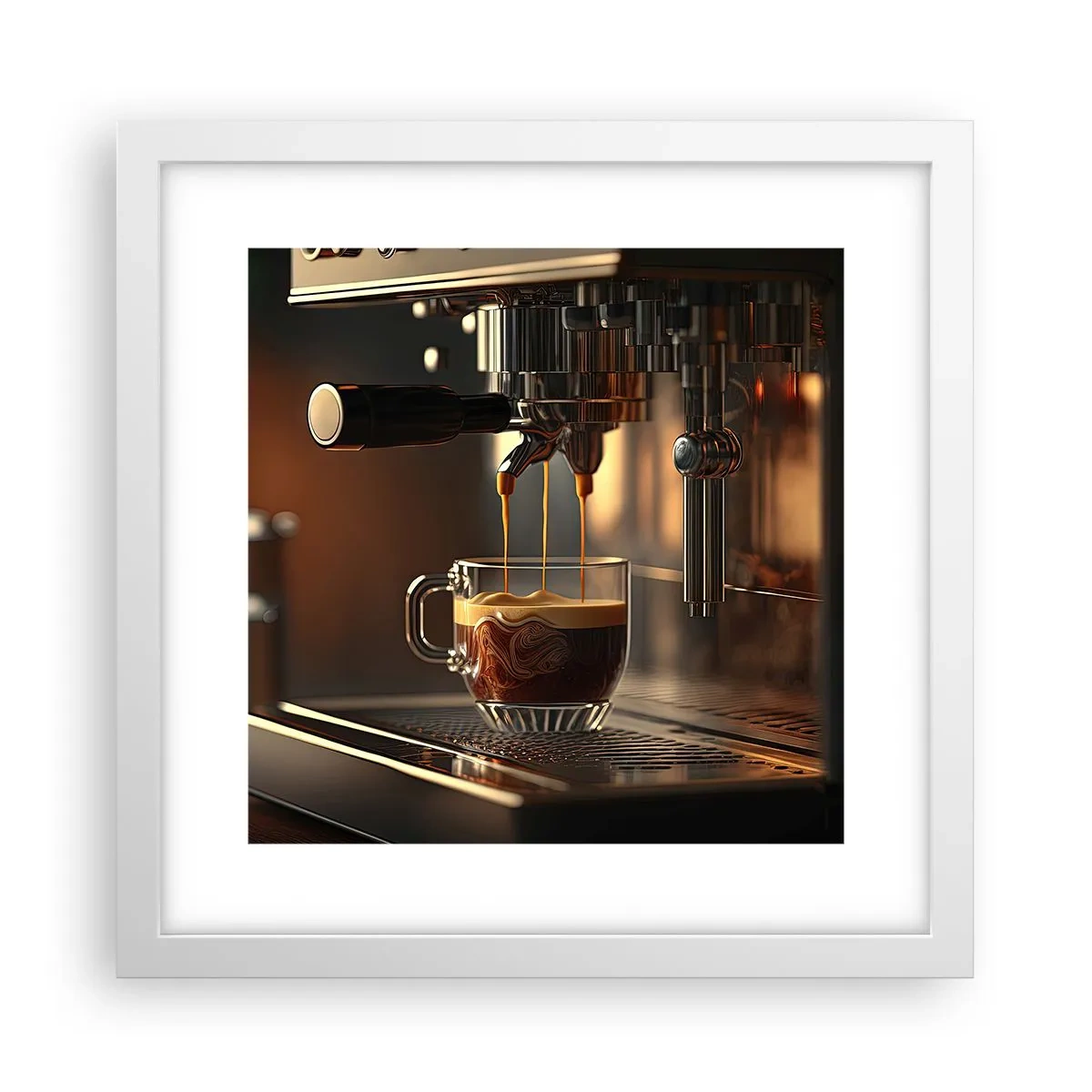 Affiche dans un cadre blanc - Poster - Un mélange sensuel - 30x30 cm