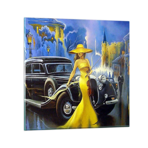 Impression sur verre - Image sur verre - Nocturne pour violon et amour - 70x70 cm