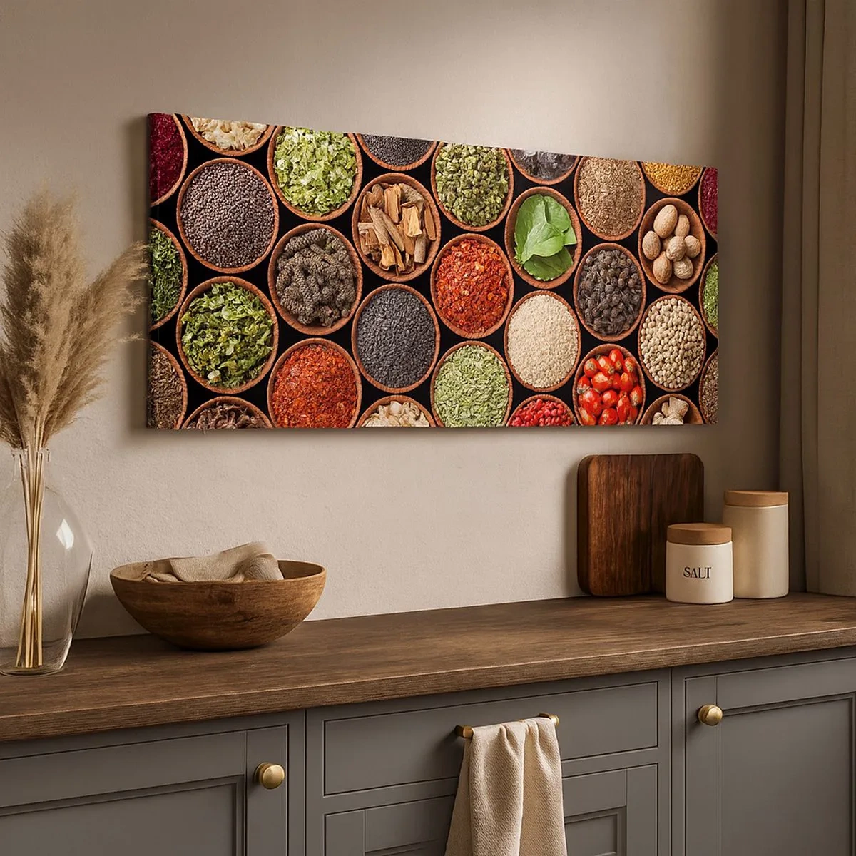 Impression sur toile - Image sur toile - Toutes les saveurs du monde - 100x40 cm