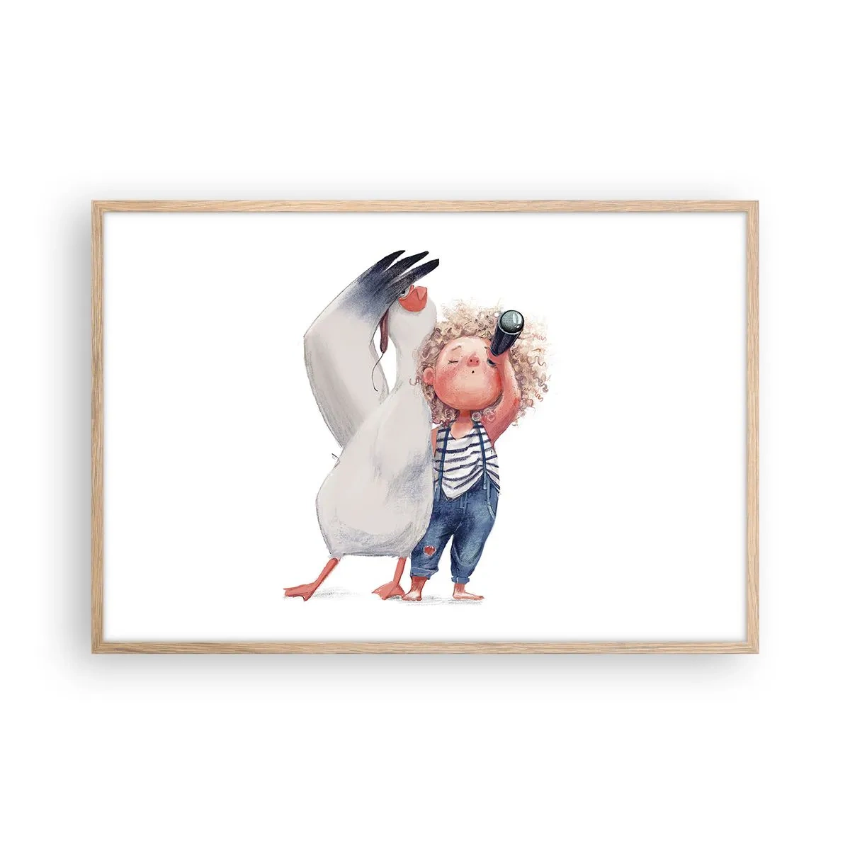 Affiche dans un chêne clair - Poster - Plan de grand voyage - 91x61 cm