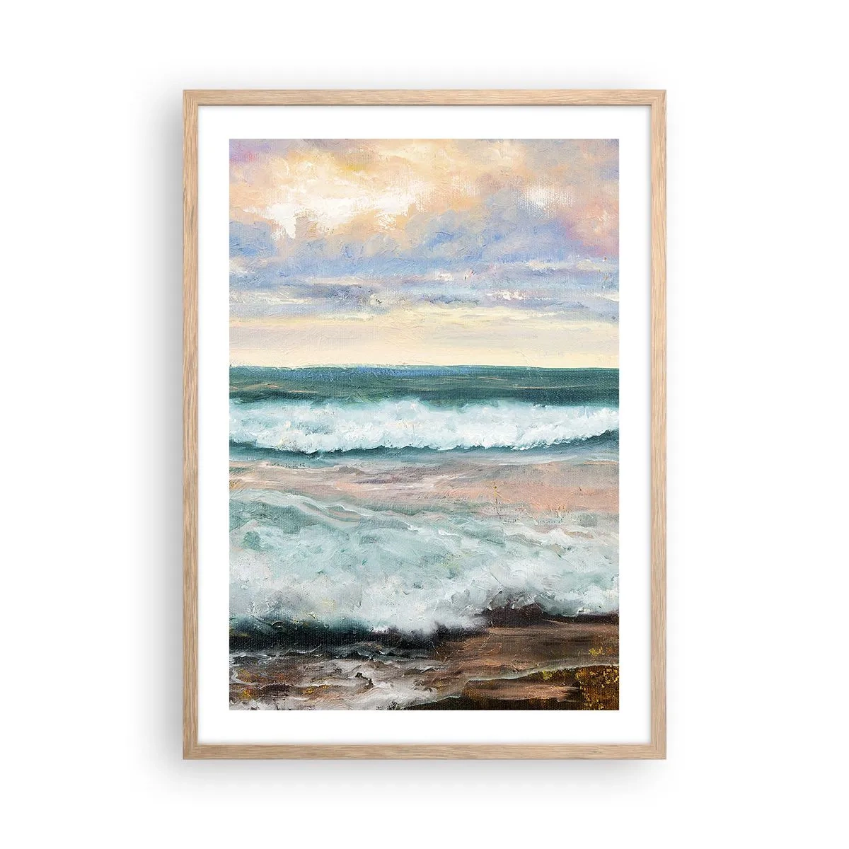 Affiche dans un chêne clair - Poster - Ici tu adouciras ton âme - 50x70 cm