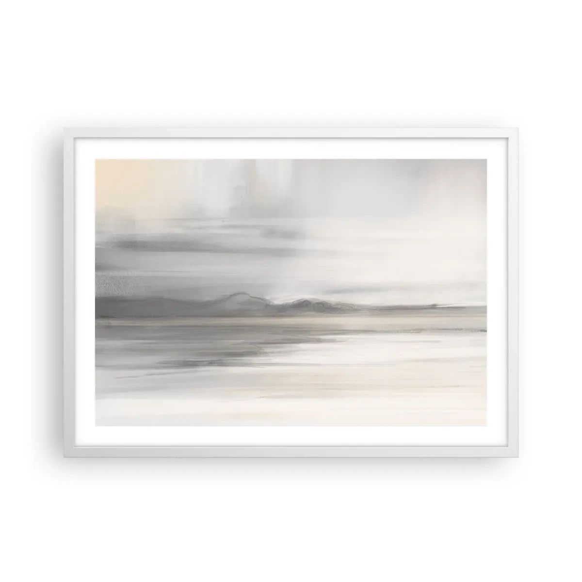 Affiche dans un cadre blanc - Poster - Distance réfléchie - 70x50 cm