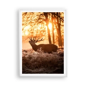 Affiche dans un cadre blanc - Poster - Le rêve d'un chasseur - 70x100 cm