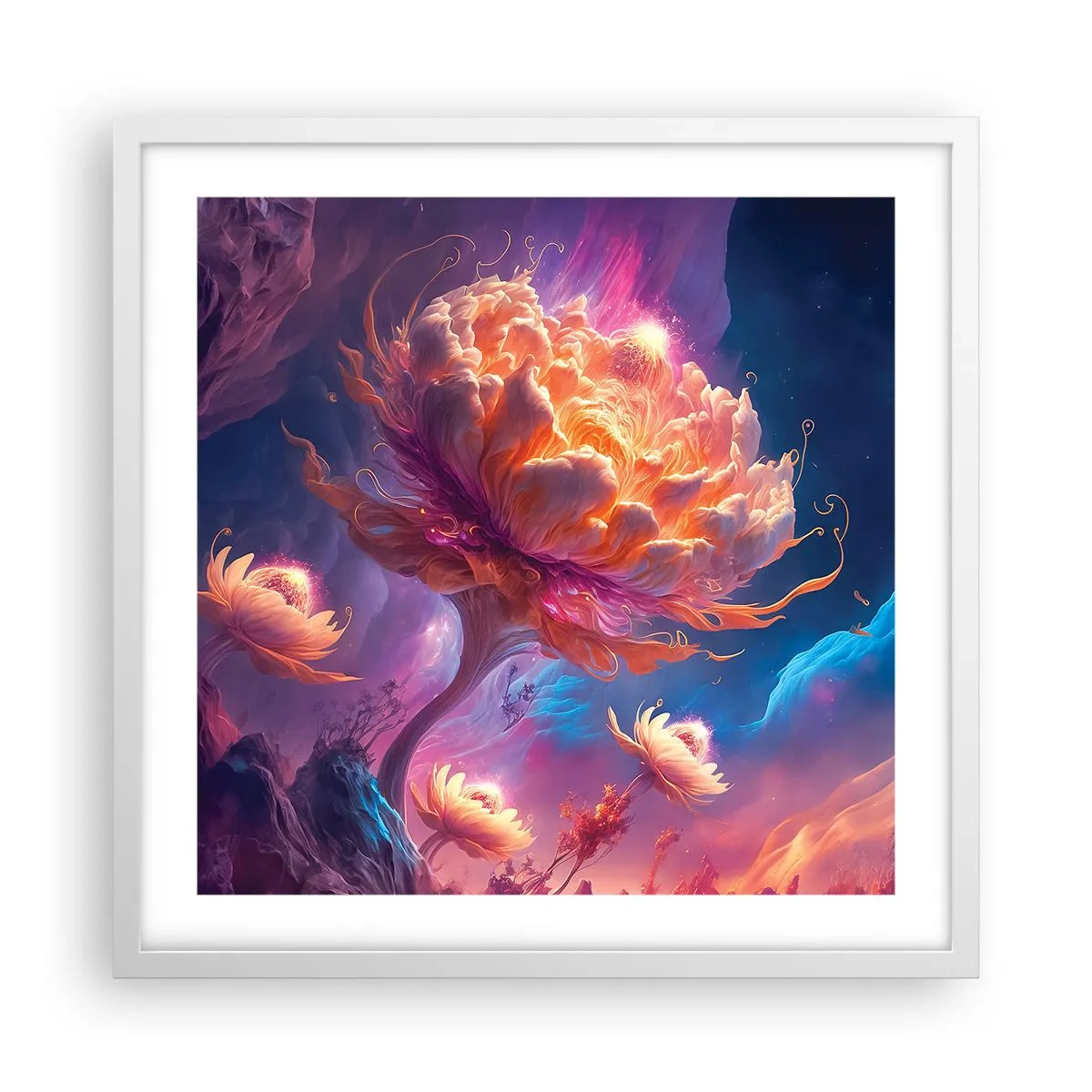 Affiche dans un cadre blanc - Poster - Un autre monde - 50x50 cm