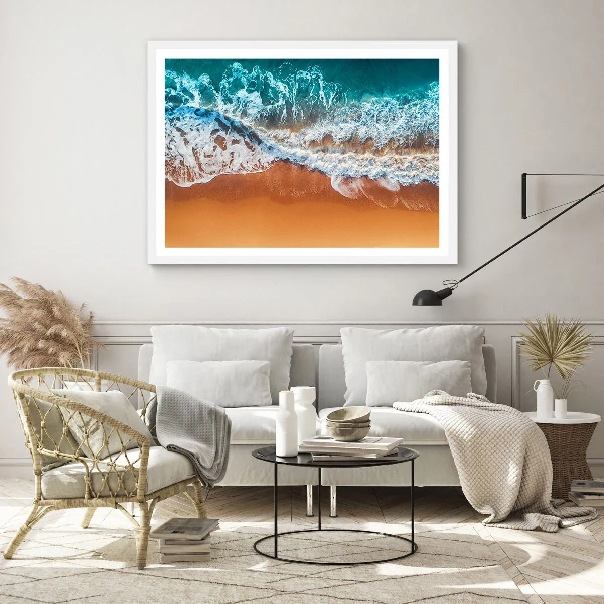 Affiche dans un cadre blanc - Poster - Toujours ensemble - 50x40 cm