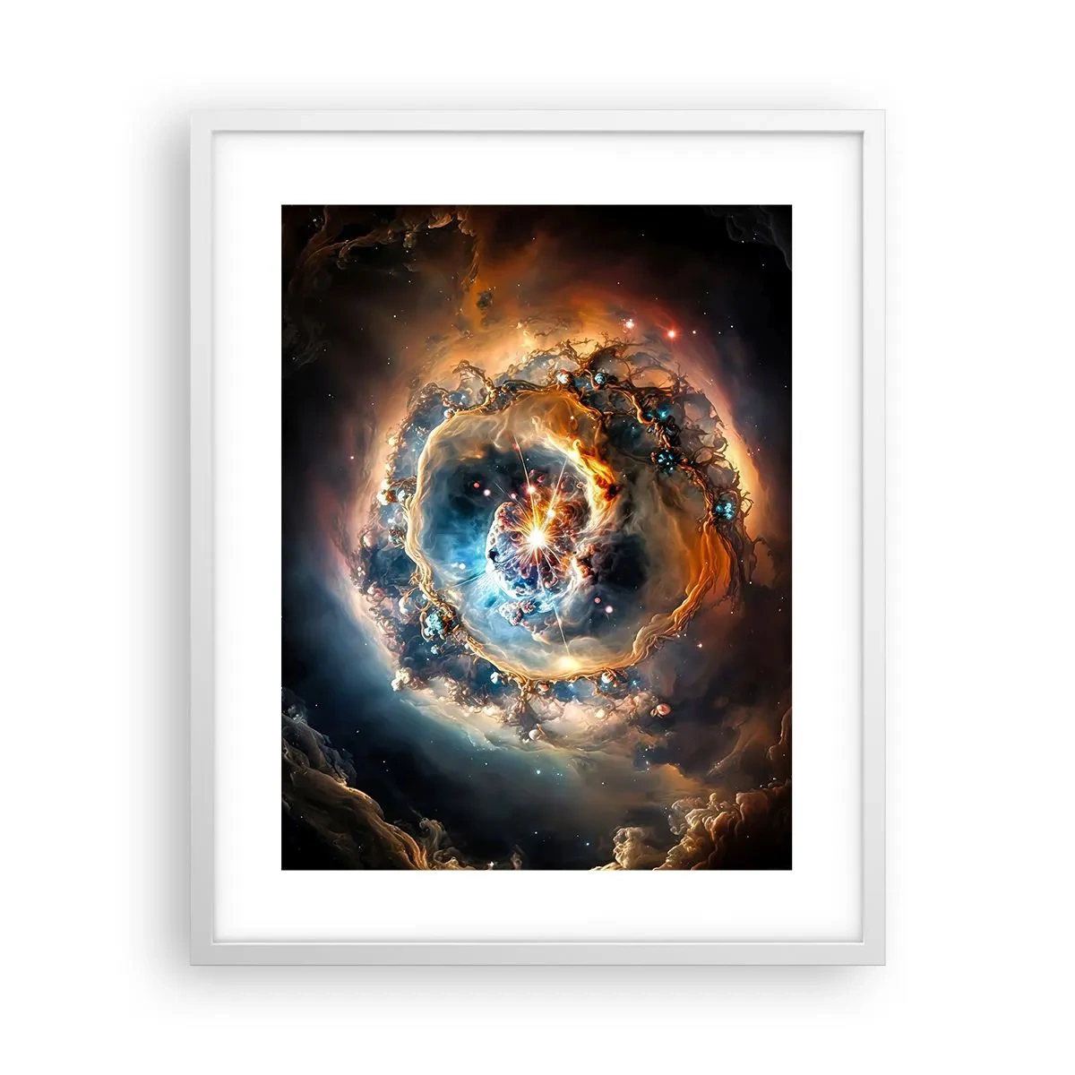 Affiche dans un cadre blanc - Poster - Le début - 40x50 cm