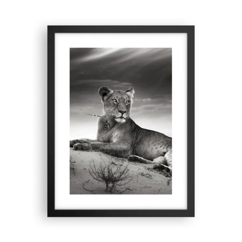 Affiche dans un cadre noir - Poster - La reine du désert reste - 30x40 cm