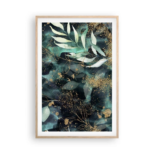 Affiche dans un chêne clair - Poster - Jardin magique - 61x91 cm