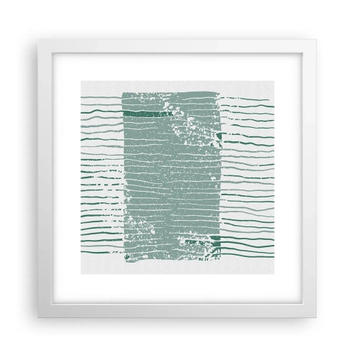 Affiche dans un cadre blanc - Poster - Abstraction de la mer - 30x30 cm
