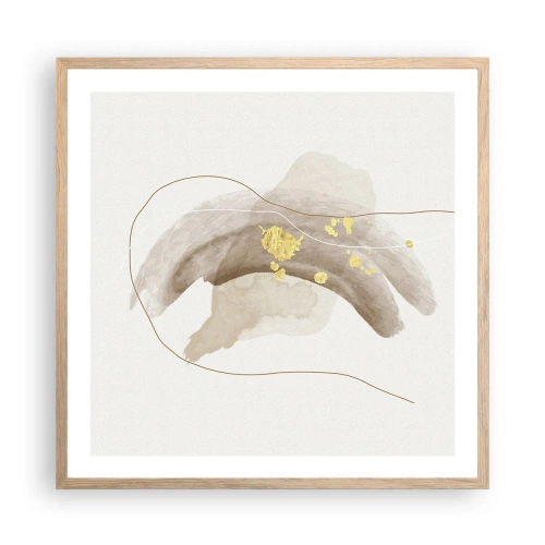 Affiche dans un chêne clair - Poster - rencontré dans l'espace - 60x60 cm