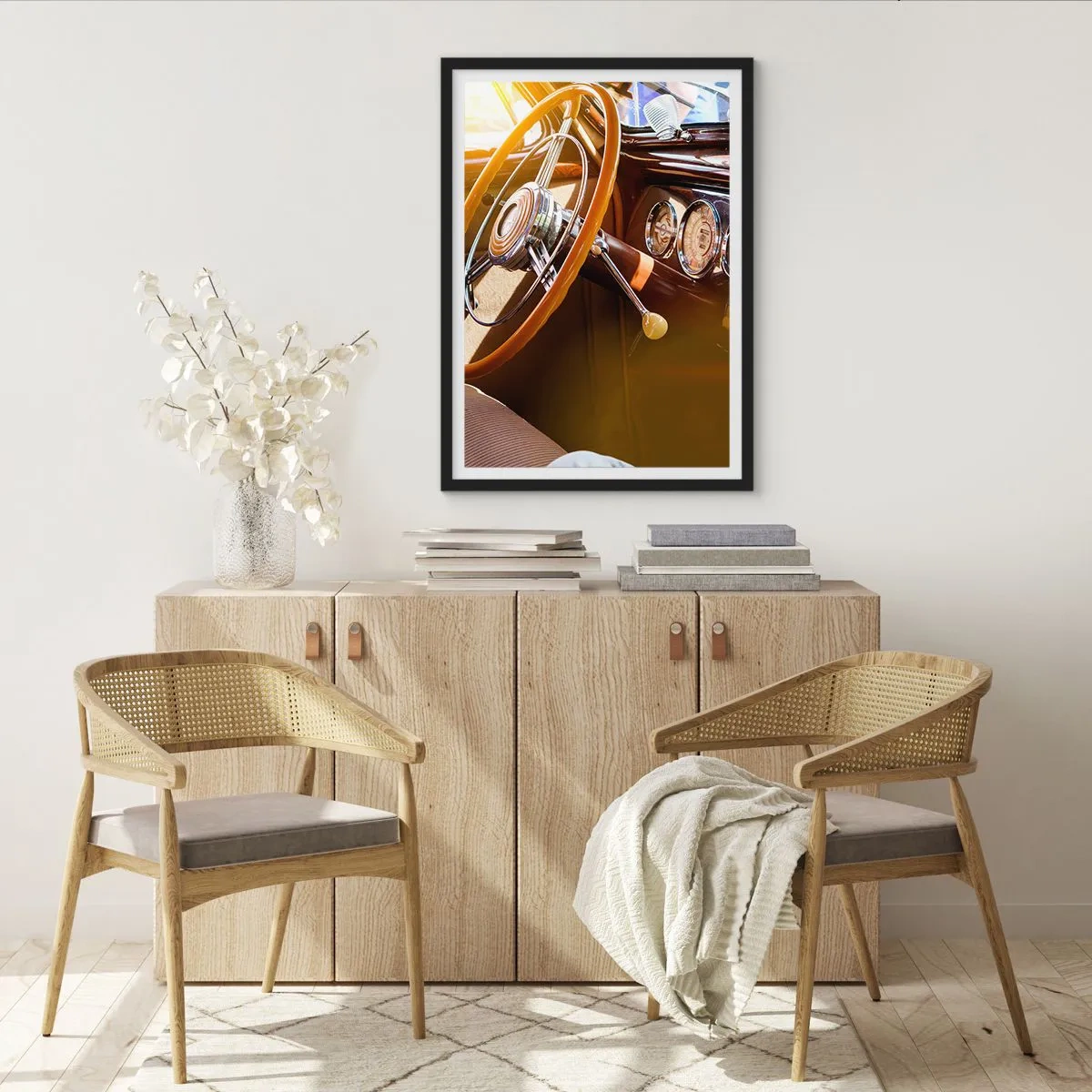 Affiche dans un cadre noir - Poster - Souffle de luxe venu du passé - 61x91 cm