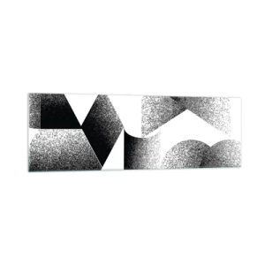 Impression sur verre - Image sur verre - Géométrie composée d'angles et de formes ovales - 160x50cm - Angles et ovales - Décoration murale moderne pour le salon et la chambre ARTTOR