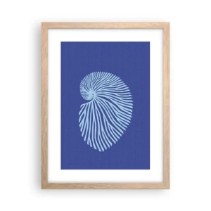 Affiche dans un chêne clair - Poster - La naissance de la coquille - 30x40 cm