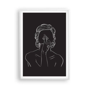 Affiche dans un cadre blanc - Poster - La beauté s'épanouit en silence - 70x100 cm