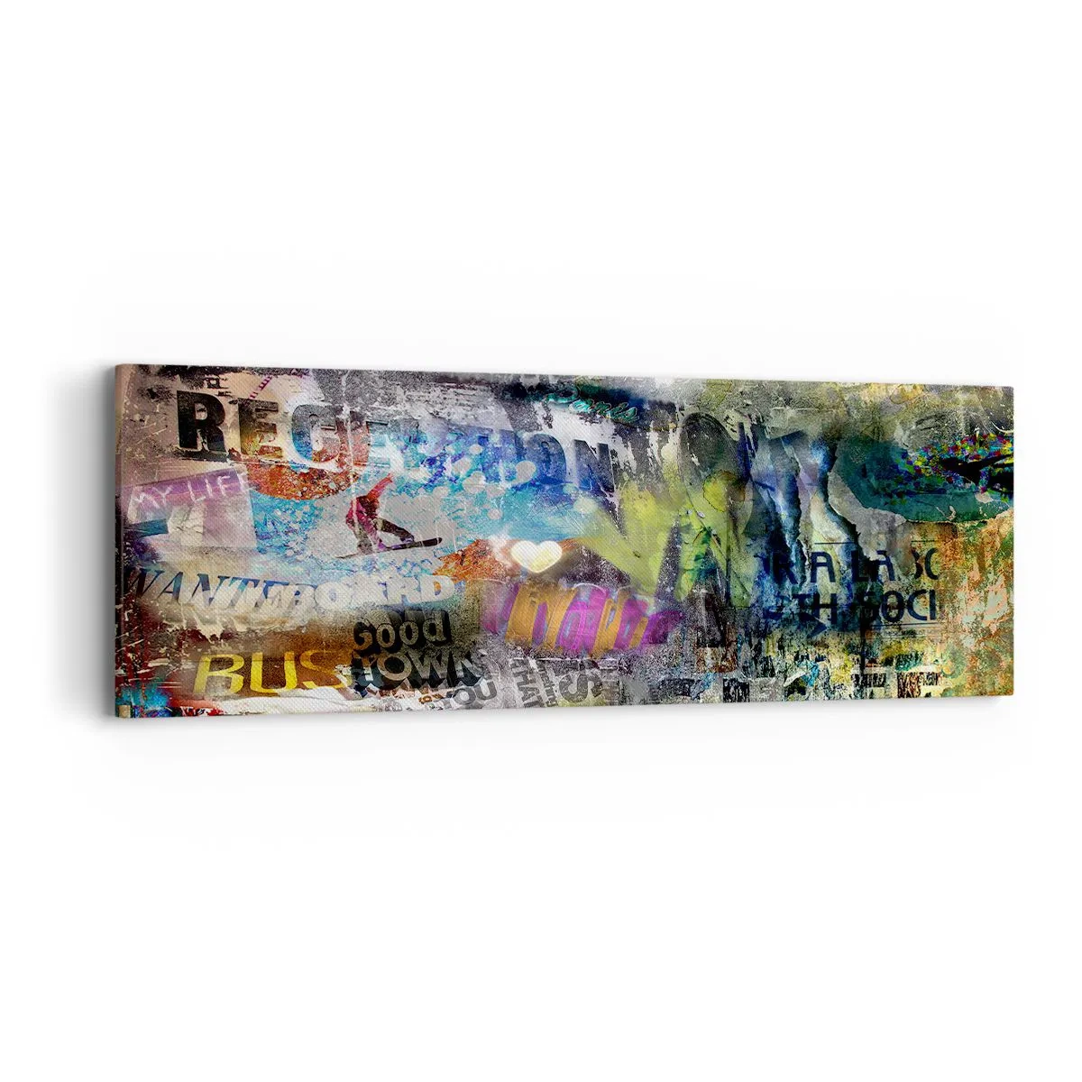 Impression sur toile - Image sur toile - Collage de souvenirs - 90x30 cm