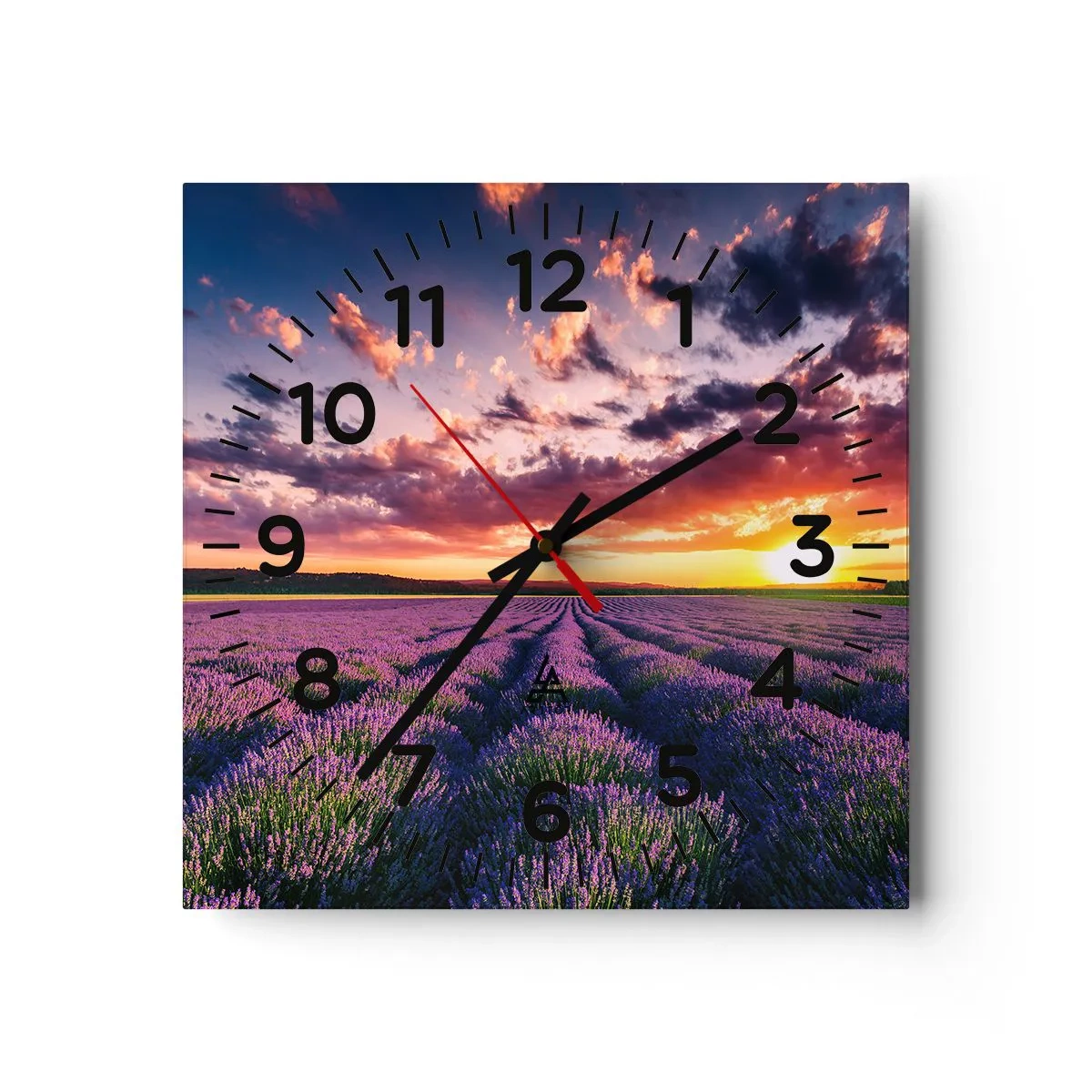 Horloge murale - Pendule murale - Monde de lavande - 40x40 cm