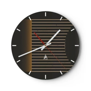 Horloge murale - Pendule murale - Explorez les ténèbres - 40x40 cm