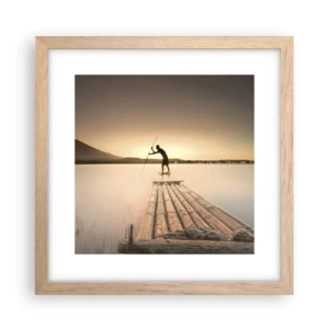 Affiche dans un chêne clair - Poster - Avant la fin du jour - 30x30 cm