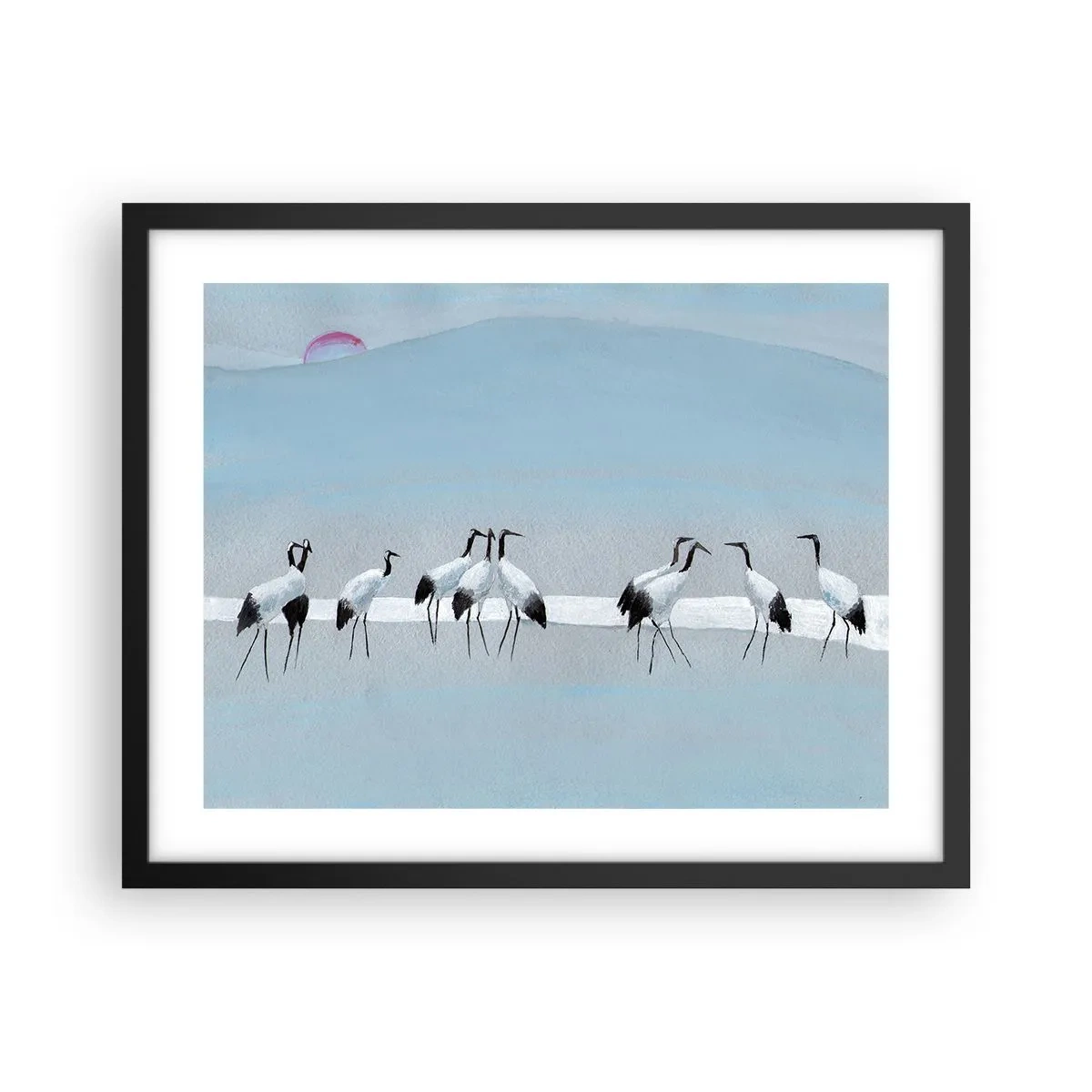 Affiche dans un cadre noir - Poster - Après une chaude journée - 50x40 cm