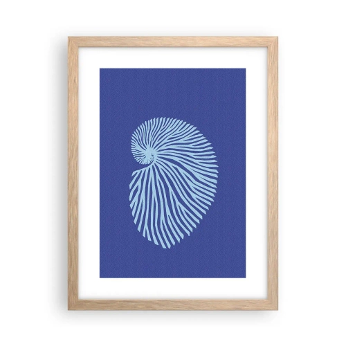 Affiche dans un chêne clair - Poster - La naissance de la coquille - 30x40 cm