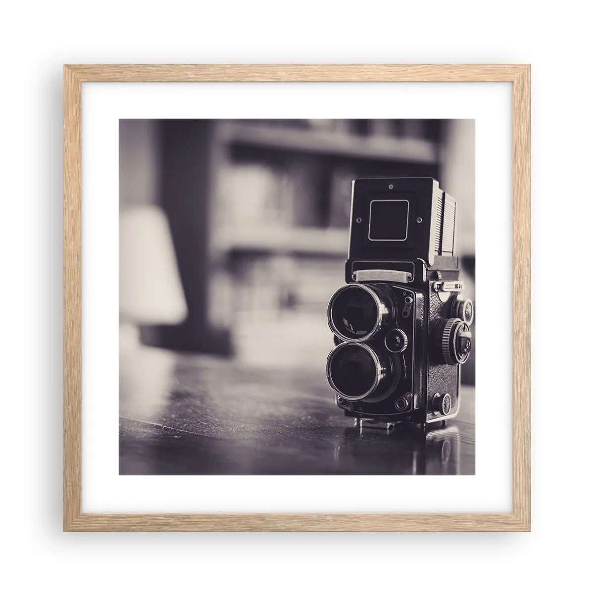 Affiche dans un chêne clair - Poster - La magie de la photographie ancienne - 40x40 cm