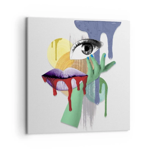 Impression sur toile - Image sur toile - Un portrait déconstruit - 50x50 cm