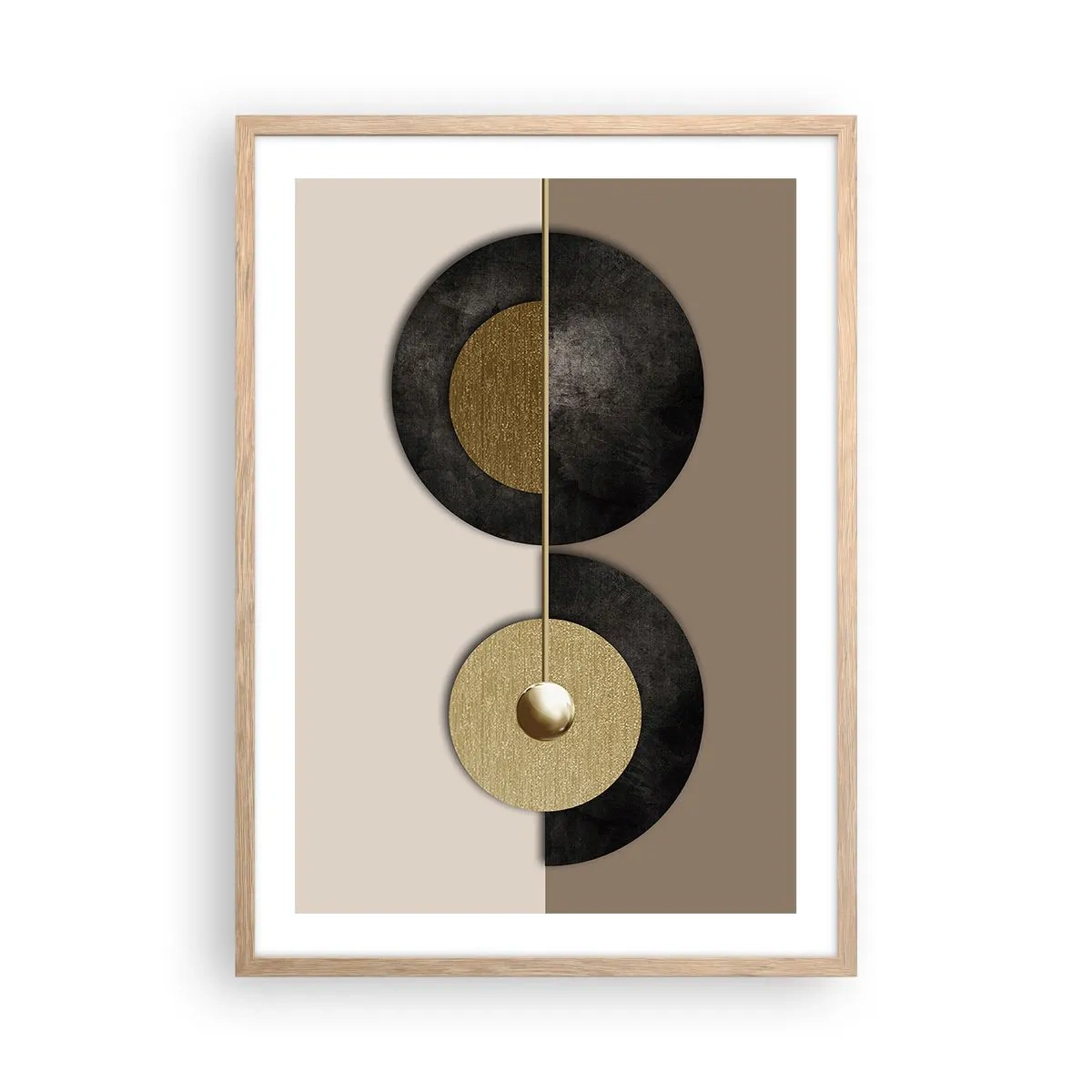 Affiche dans un chêne clair - Poster - Variations autour du cercle - 50x70 cm