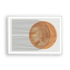 Affiche dans un cadre blanc - Poster - Composition solaire - 100x70 cm