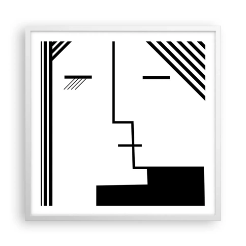 Affiche dans un cadre blanc - Poster - Juste un baiser - 60x60 cm