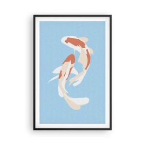 Affiche dans un cadre noir - Poster - Natation synchronisée spontanée - 61x91 cm