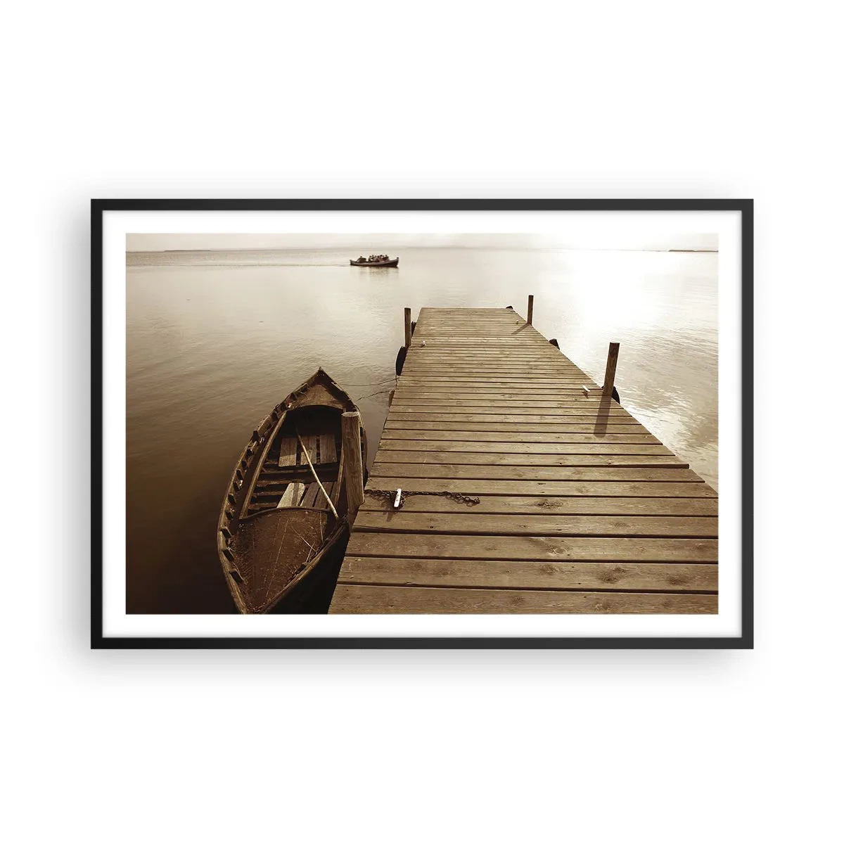 Affiche dans un cadre noir - Poster - Le grand silence - 91x61 cm