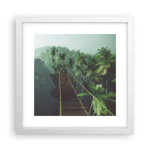 Affiche dans un cadre blanc - Poster - Au fil de la verdure - 30x30 cm