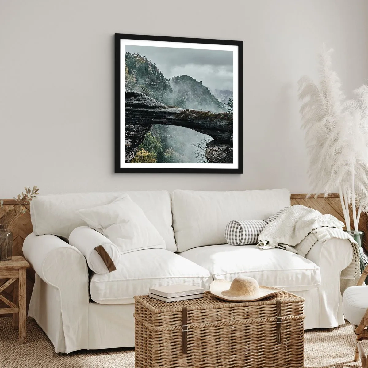 Affiche dans un cadre noir - Poster - L'aventure est sur le point de commencer - 50x50 cm