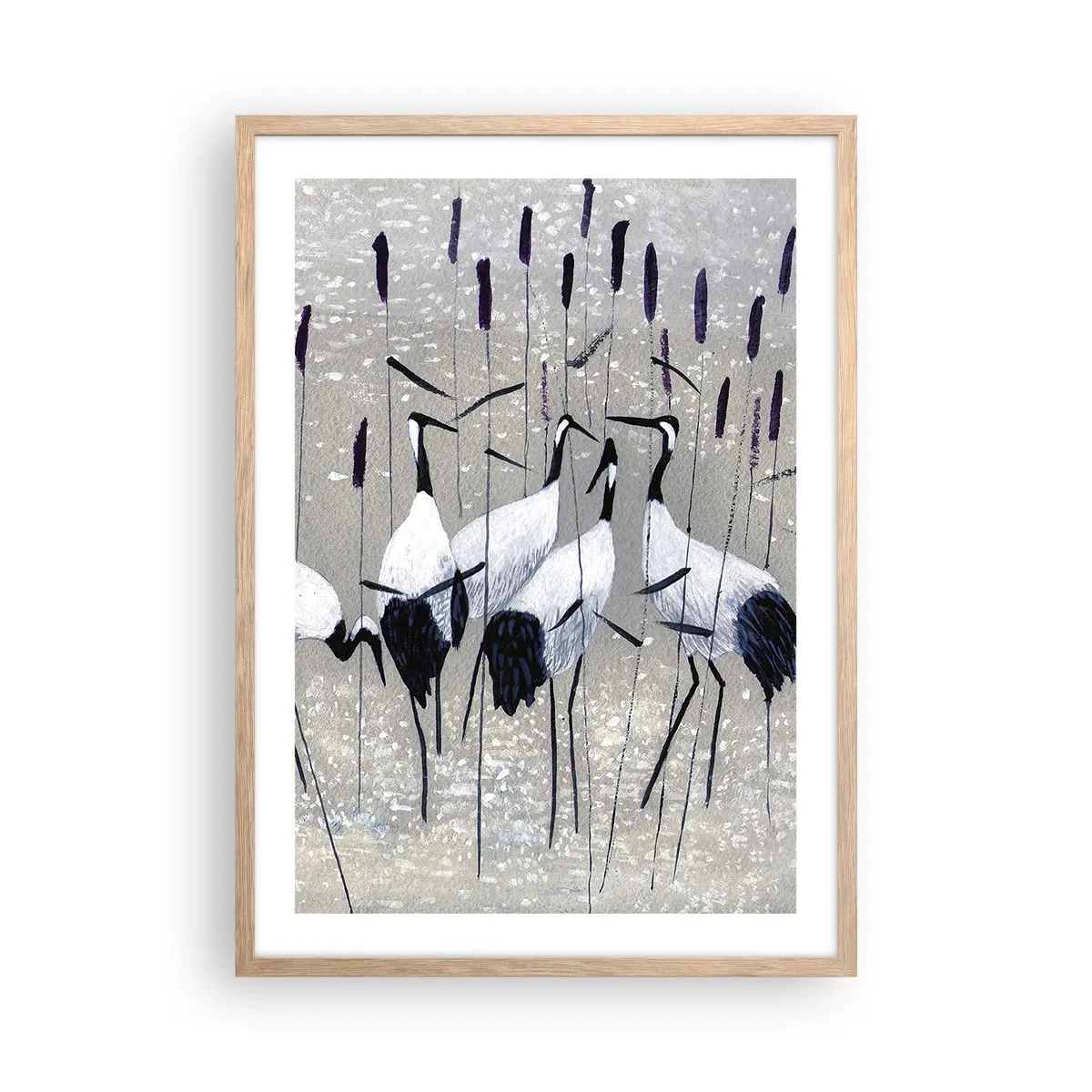 Affiche dans un chêne clair - Poster - Parmi les siens - 50x70 cm