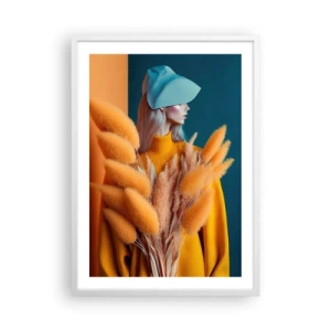 Affiche dans un cadre blanc - Poster - Portrait moelleux - 50x70 cm