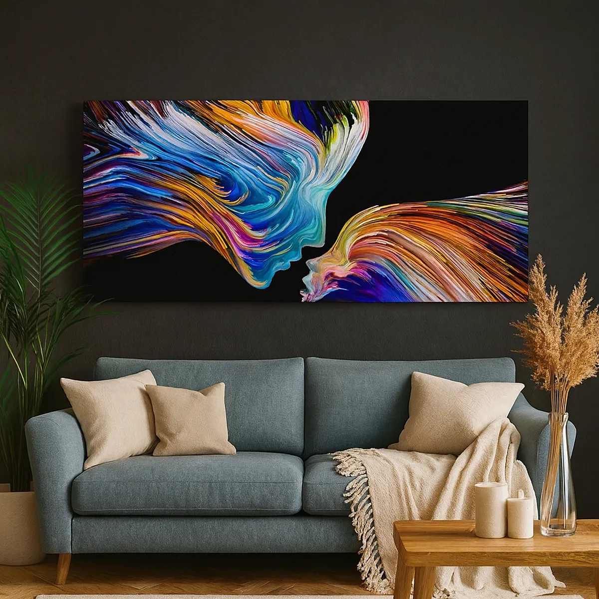 Impression sur toile - Image sur toile - Une fusion d'énergie et de lumière - 30x30 cm