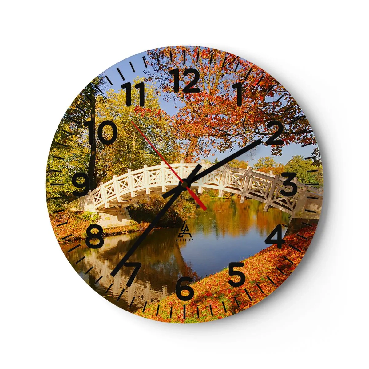 Horloge murale - Pendule murale - Sur le pont blanc des soupirs - 40x40 cm