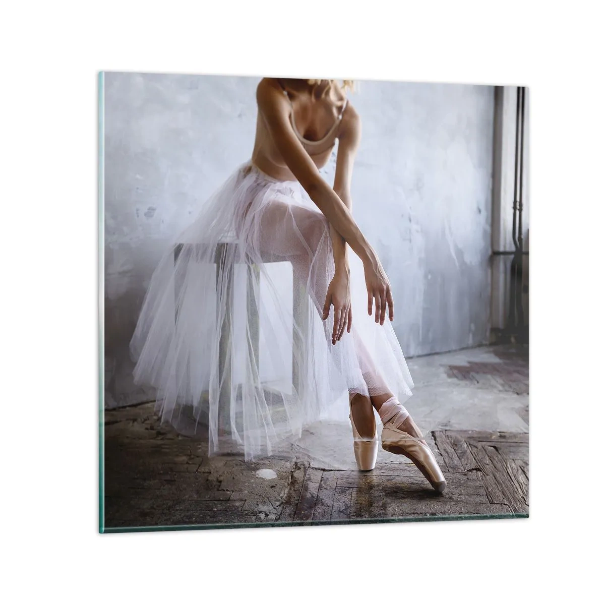 Impression sur verre - Image sur verre - Avant que les lumières de la rampe ne clignotent - 70x70 cm