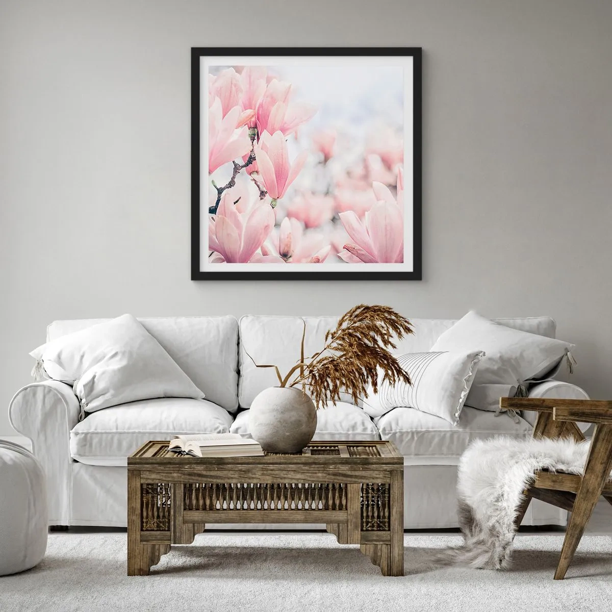 Affiche dans un cadre noir - Poster - Idéal de la subtilité - 50x50 cm