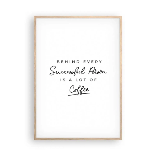 Affiche dans un chêne clair - Poster - Secret du succès - 70x100 cm