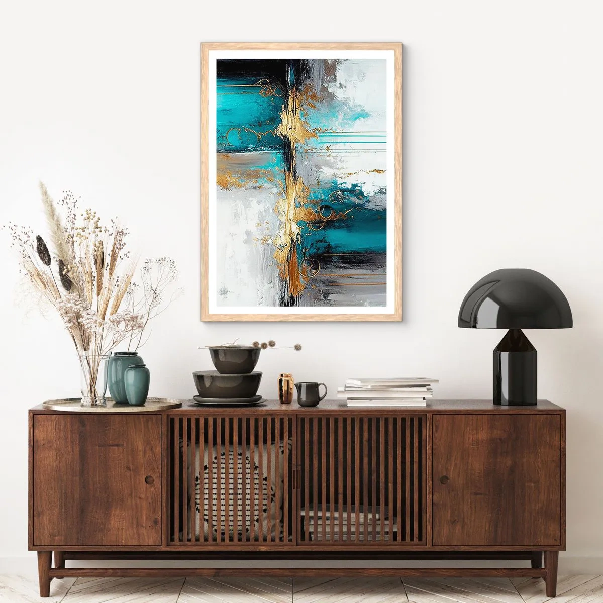 Affiche dans un chêne clair - Poster - Tout coule - 61x91 cm