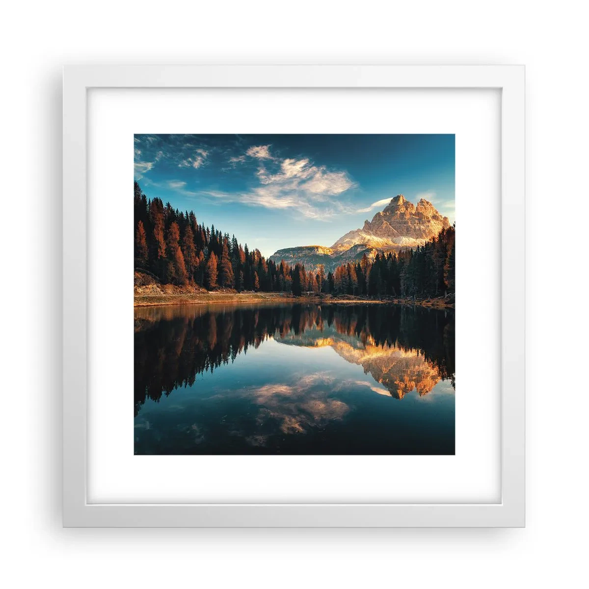 Affiche dans un cadre blanc - Poster - Double paysage - 30x30 cm