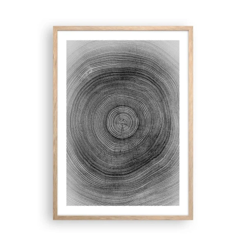 Affiche dans un chêne clair - Poster - Signe du temps - 50x70 cm